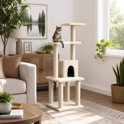 Durable Cat Tree Scratching Post with Multi-Level Design