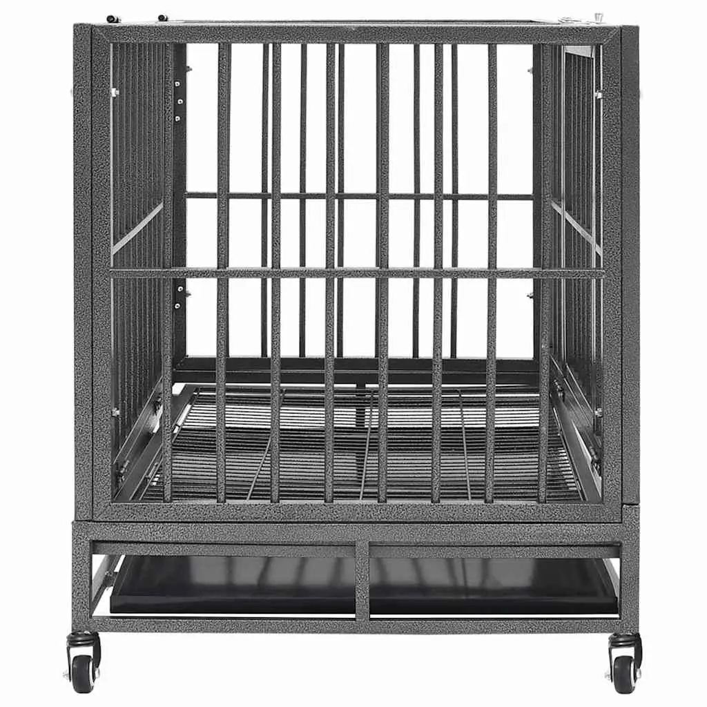 Dog Cage Steel Frame 102x72x85cm Black