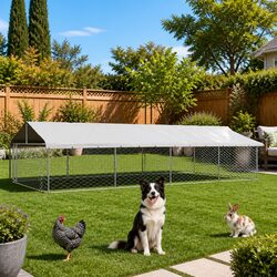 Durable Outdoor Dog Kennel with Roof for Active Pets