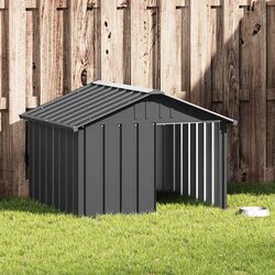 Durable Anthracite Dog House for Outdoor Use