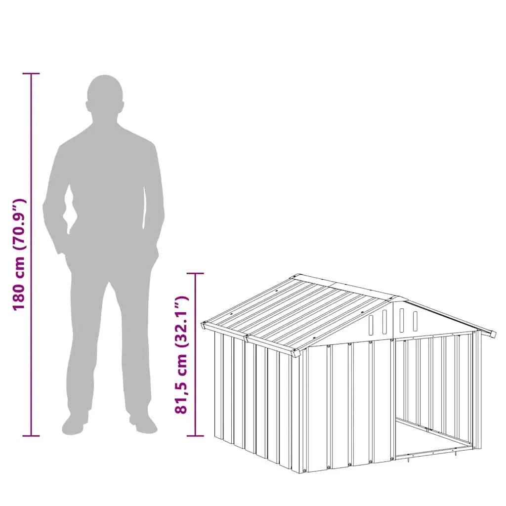 Anthracite Dog House for Outdoor Use