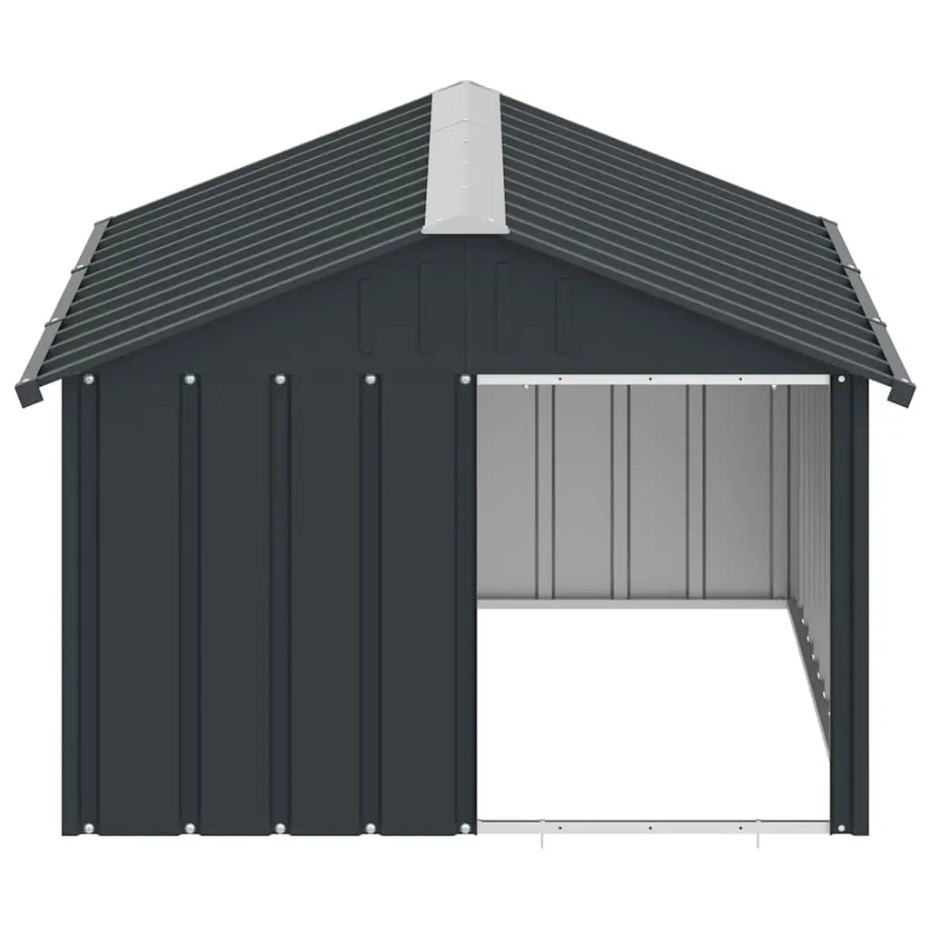 Dog House Galvanised Steel Outdoor Shelter 1165 x 1530 x 815 mm Anthracite