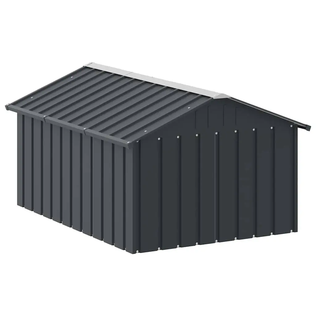 Dog House Galvanised Steel Outdoor Shelter 1165 x 1530 x 815 mm Anthracite