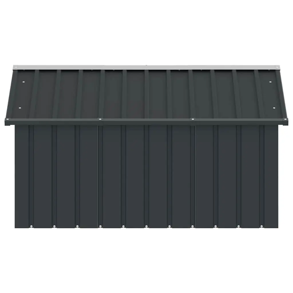 Dog House Galvanised Steel Outdoor Shelter 1165 x 1530 x 815 mm Anthracite