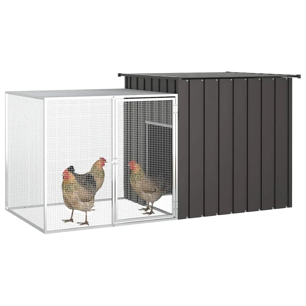 Anthracite Galvanised Steel Chicken Coop