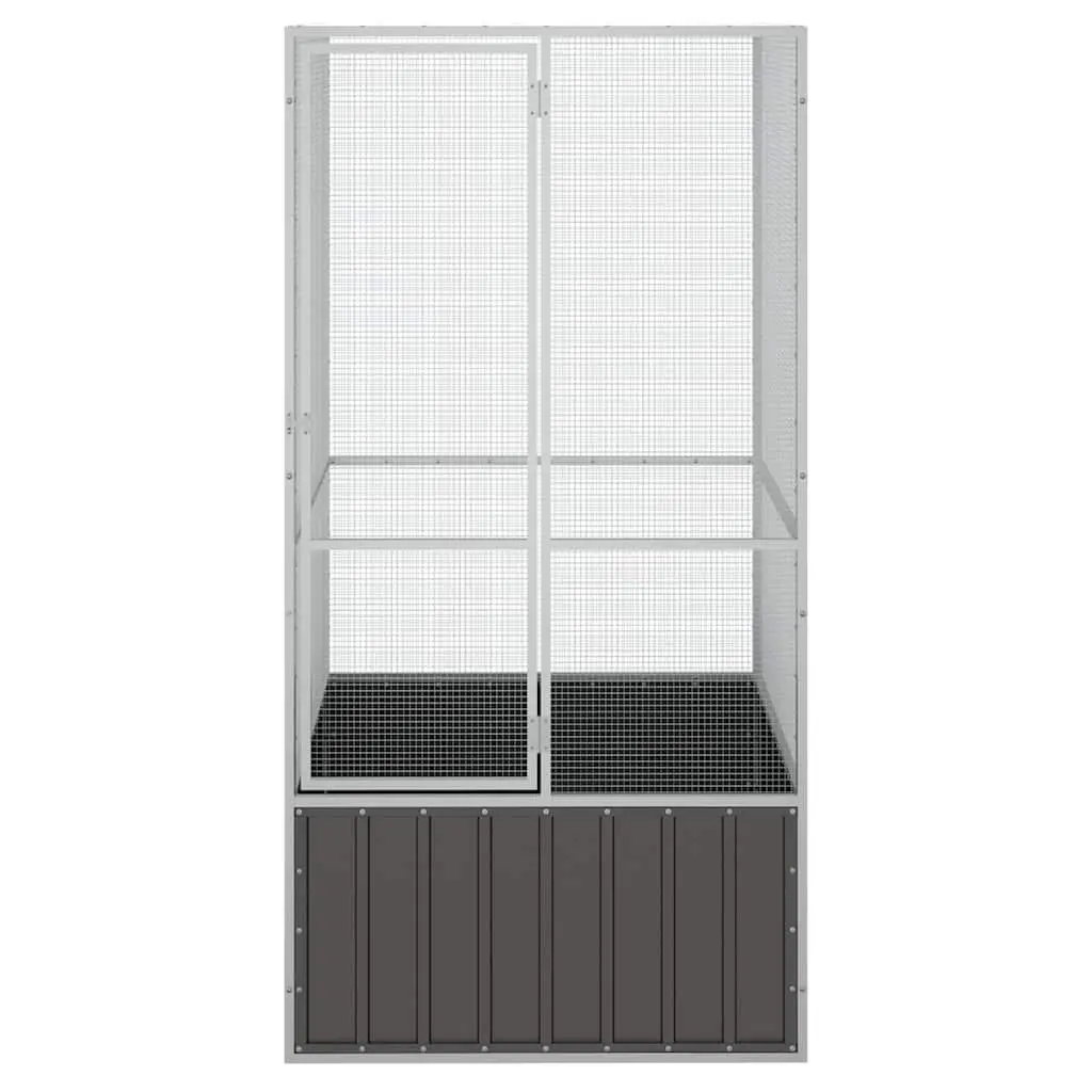 Large Anthracite Bird Cage with Durable Steel Frame