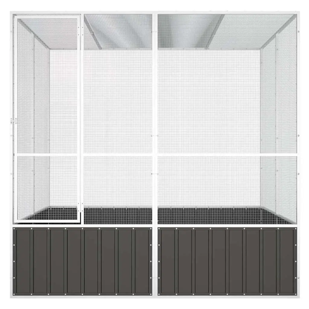 Large Outdoor Bird Cage Aviary in Durable Anthracite
