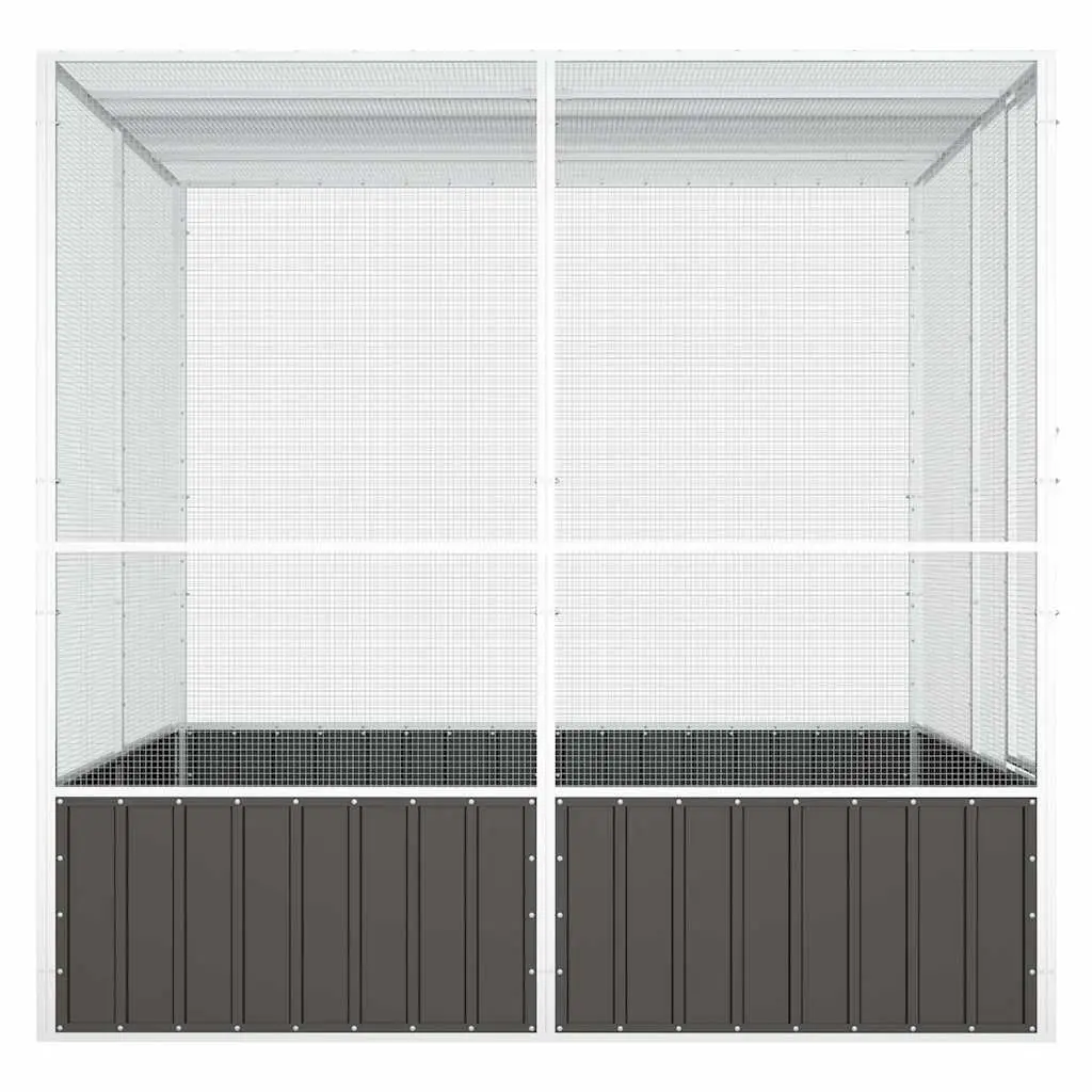 Large Outdoor Bird Cage Aviary in Durable Anthracite
