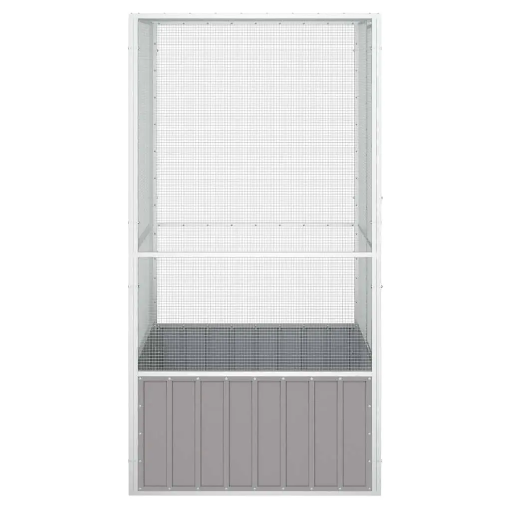 Large Grey Bird Cage with Galvanised Steel Frame