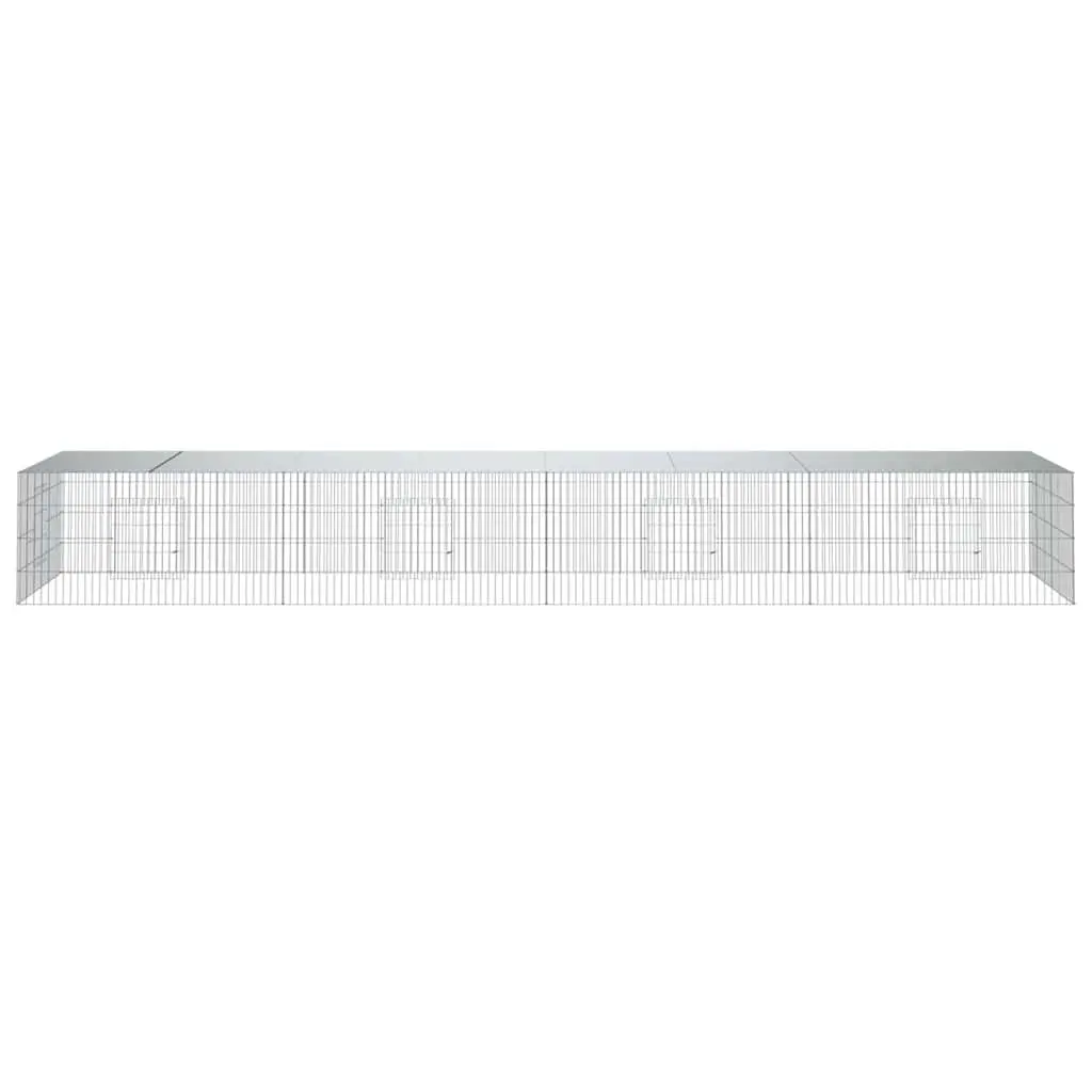 4-Panel Rabbit Cage for Small Pets, Silver 433cm