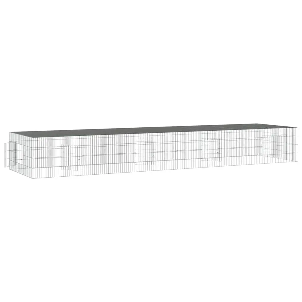 4-Panel Rabbit Cage for Small Pets, Silver 433cm