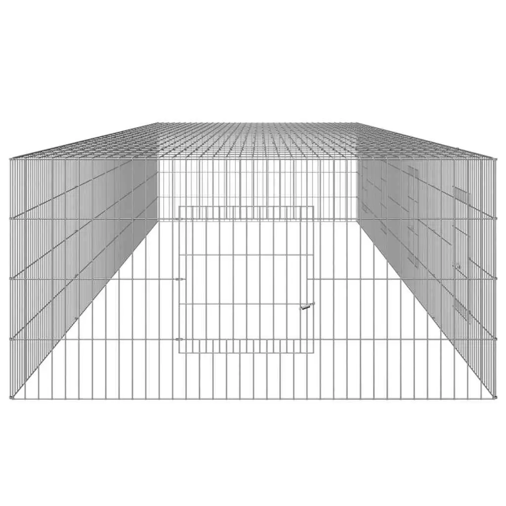 4-Panel Rabbit Cage for Small Pets, Silver 433cm
