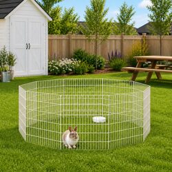 10-Panel Pet Playpen for Small Animals - Durable Design