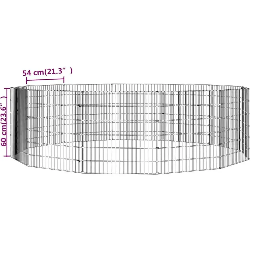 12-Panel Small Animal Pen for Pet Exercise