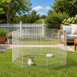 Durable 8-Panel Small Animal Enclosure for Pets