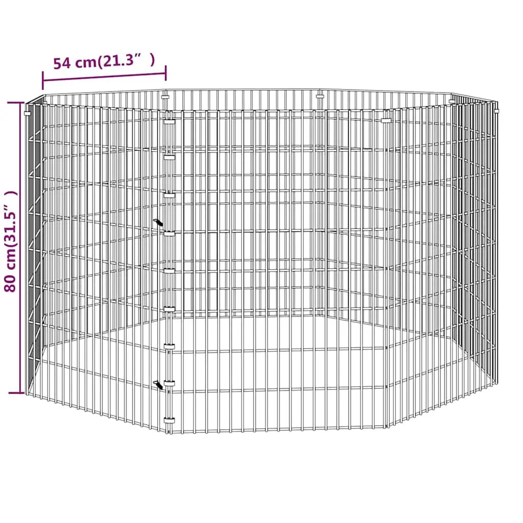 8-Panel Small Animal Enclosure for Pets