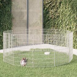 Galvanised Iron Small Animal Enclosure 12-Panel Run