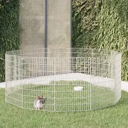 Galvanised Iron Small Animal Enclosure 12-Panel Run