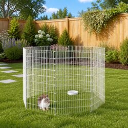 Durable 8-Panel Pet Playpen for Small Animals