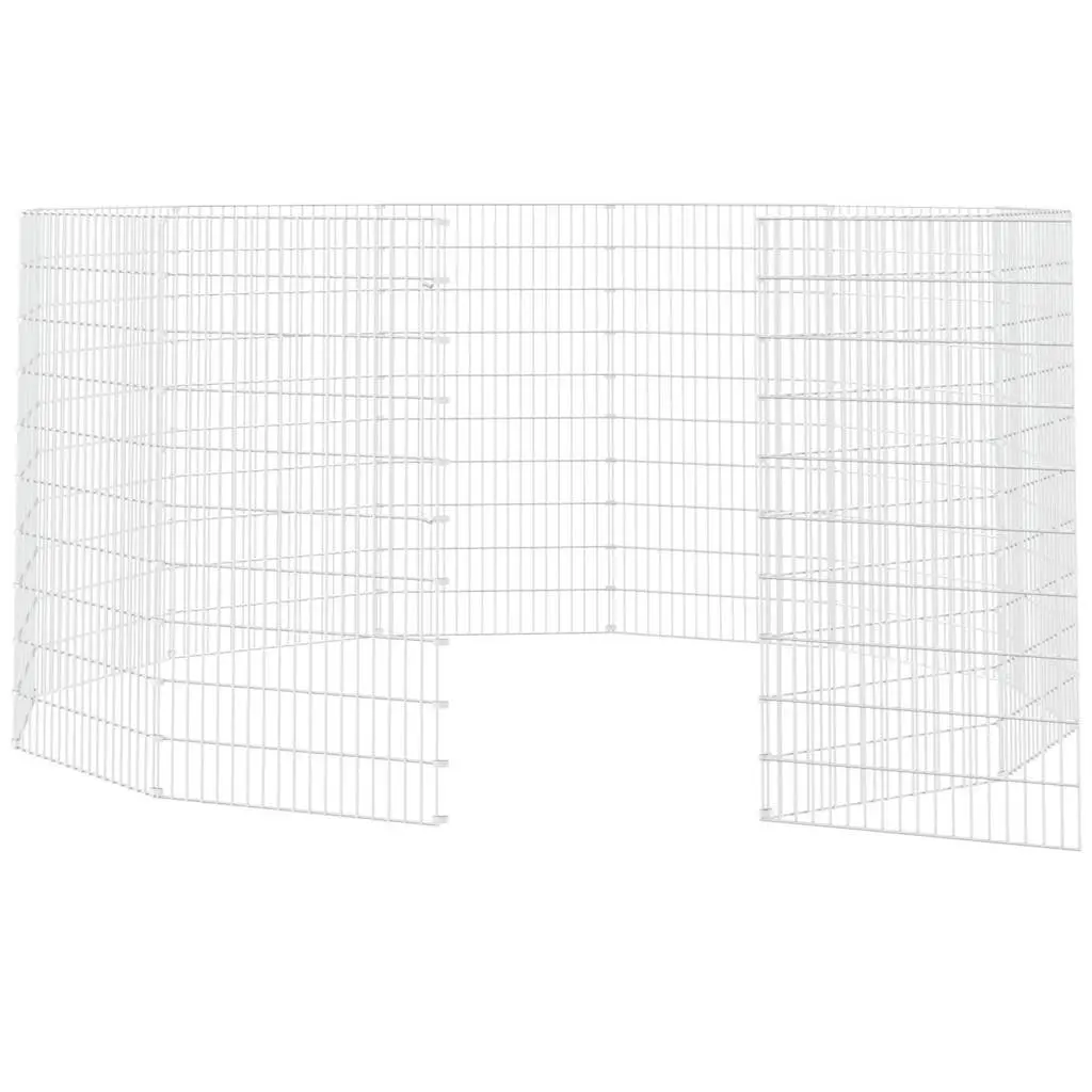 Galvanised Iron 12-Panel Pet Run Playpen for Small Animals