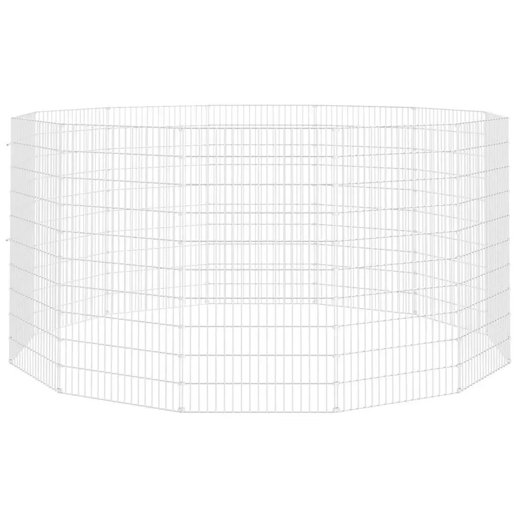 Galvanised Iron 12-Panel Pet Run Playpen for Small Animals