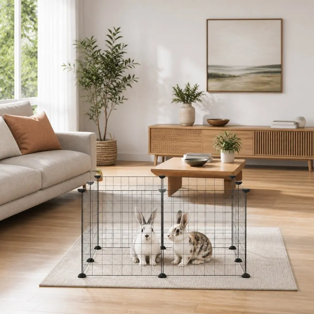 8-Panel Pet Cage for Small Animal Exercise