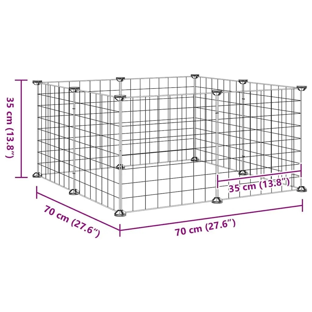 8-Panel Pet Cage for Small Animal Exercise