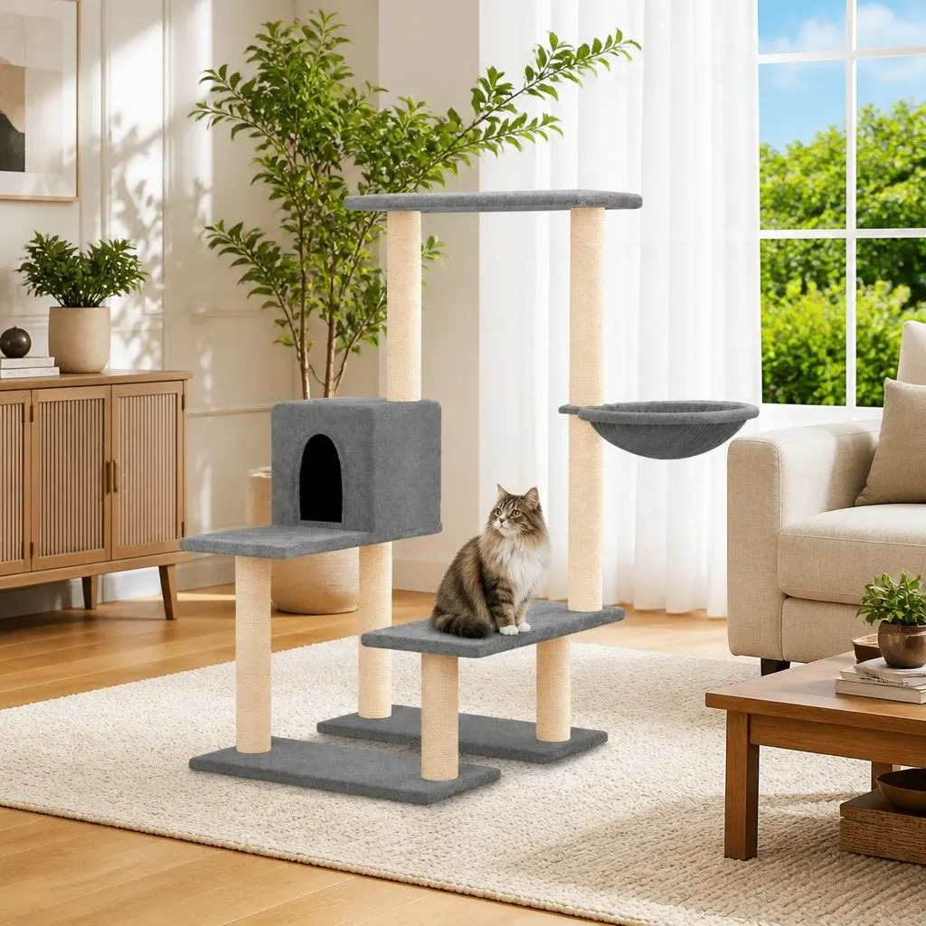 Cat Tree with Natural Sisal Posts and Platforms