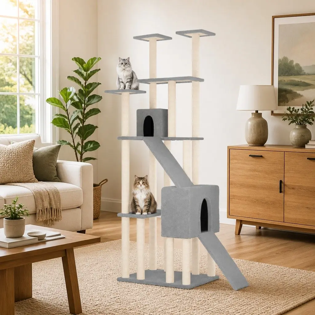Multi-Level Cat Tree with Durable Scratching Posts