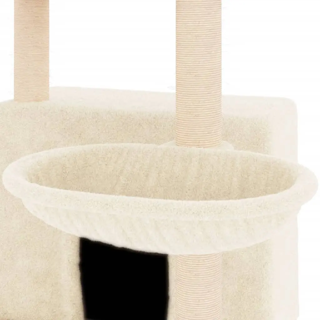 Multi-Level Cat Tree with Sisal Posts in Cream