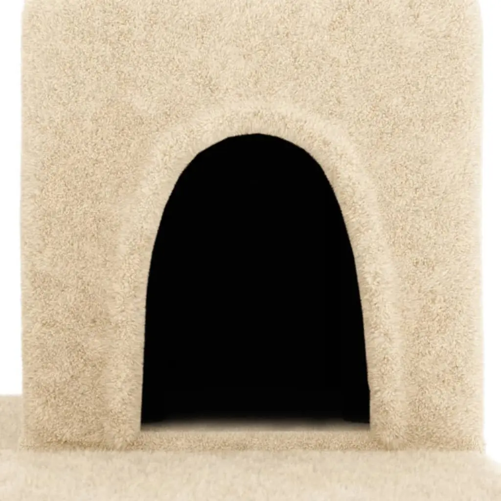Cream Cat Tree with Durable Sisal Scratching Posts 154cm