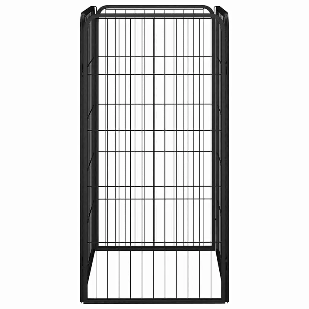 Dog Playpen Powder-coated Steel 50x100 cm Black 4 Panels