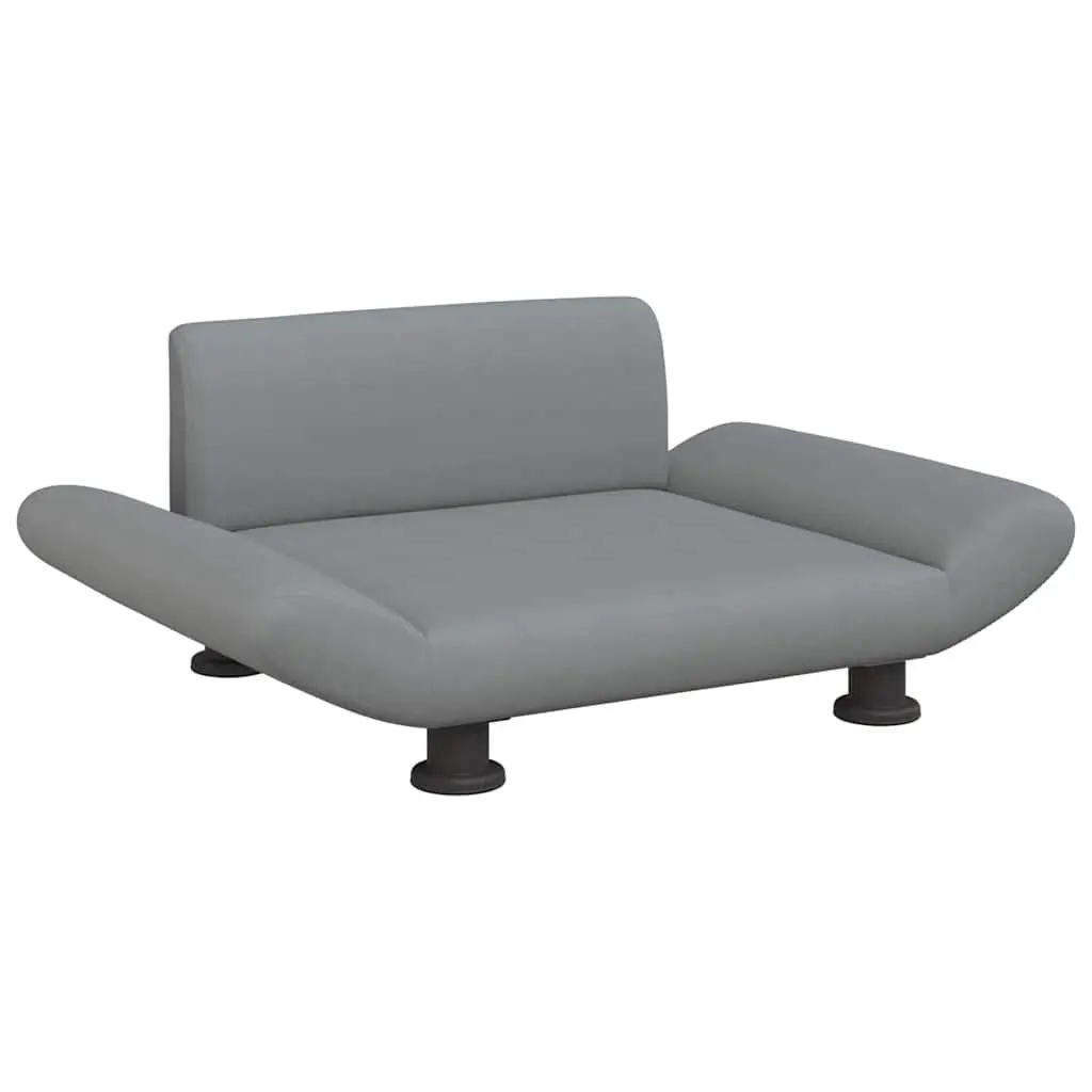 Dog Bed Fabric Grey 70 x 45 x 28 cm