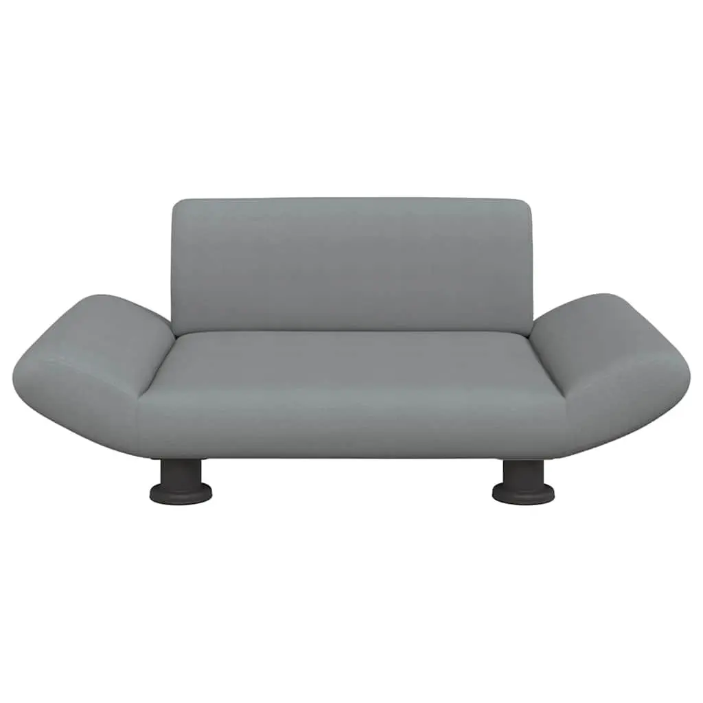 Dog Bed Fabric Grey 70 x 45 x 28 cm