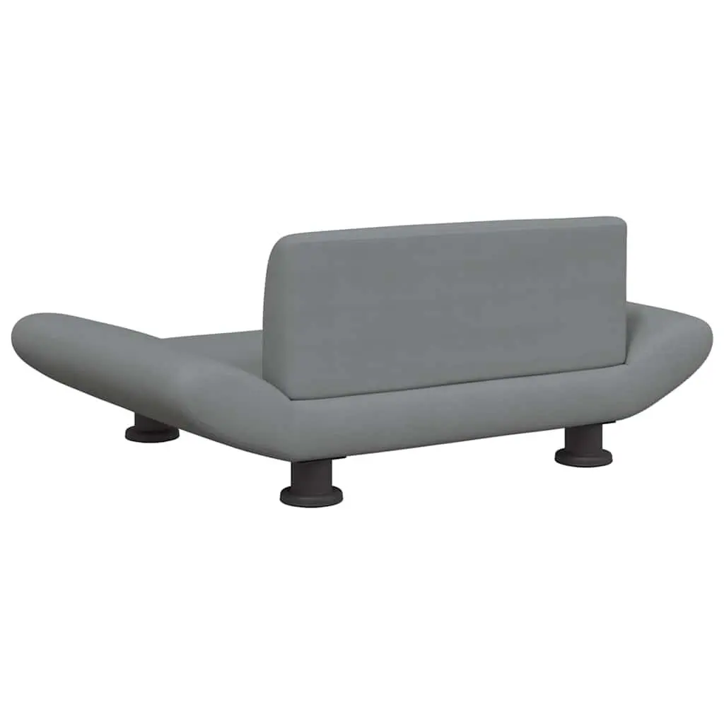 Dog Bed Fabric Grey 70 x 45 x 28 cm
