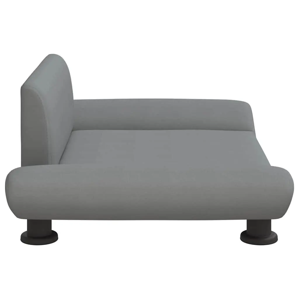 Dog Bed Fabric Grey 70 x 45 x 28 cm