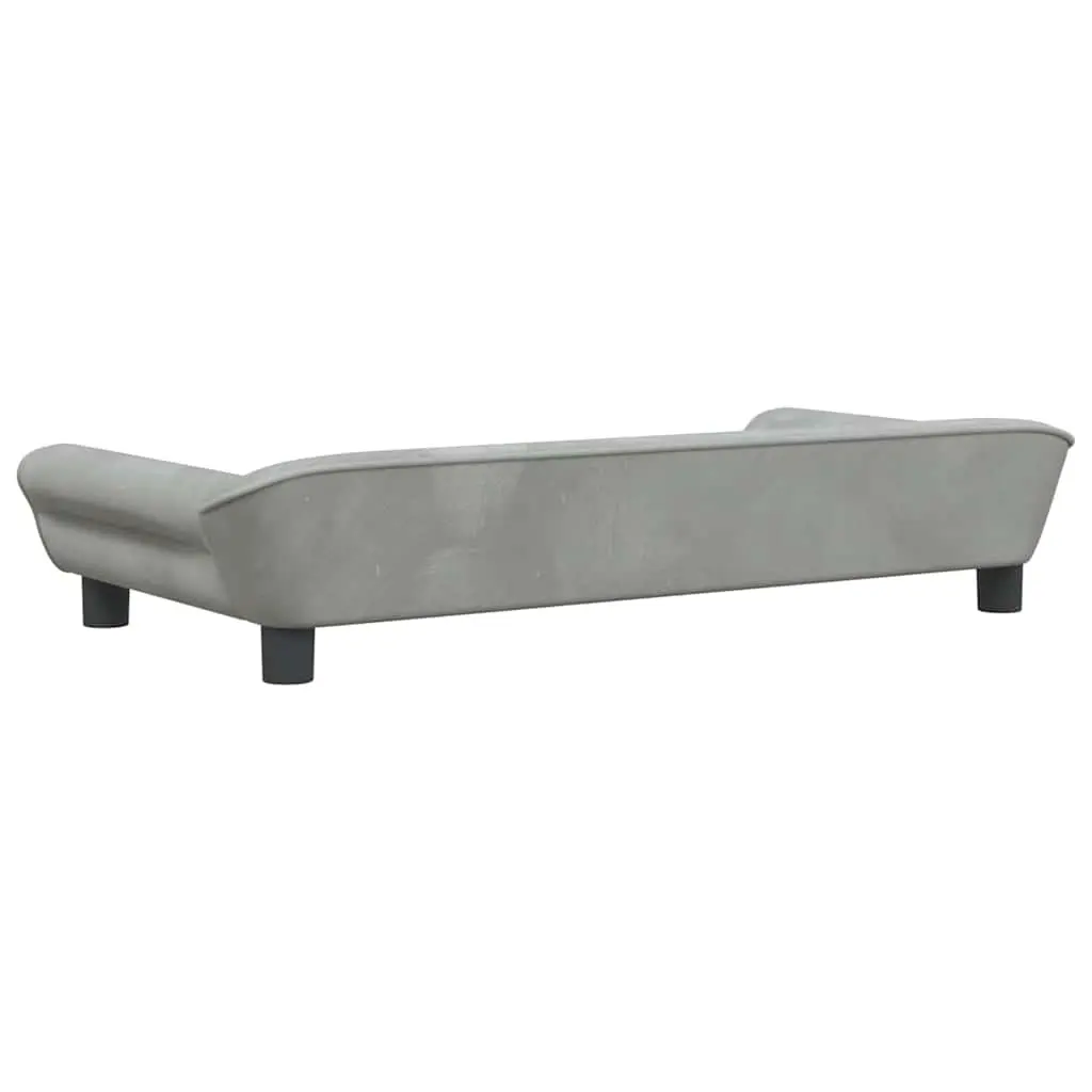 Dog Bed Velvet Foam 100 x 50 x 21 cm Grey