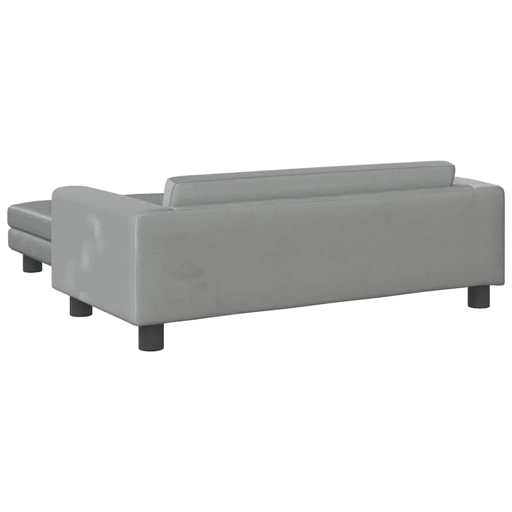 Dog Bed Velvet Light Grey 100 x 50 x 30 cm