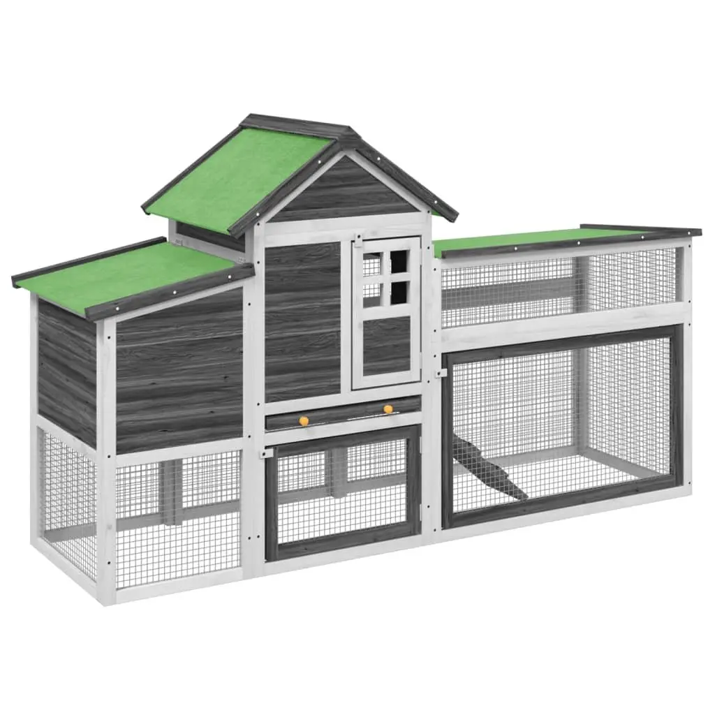 Solid Pine Wooden Chicken Coop with Nesting Box and Ramp