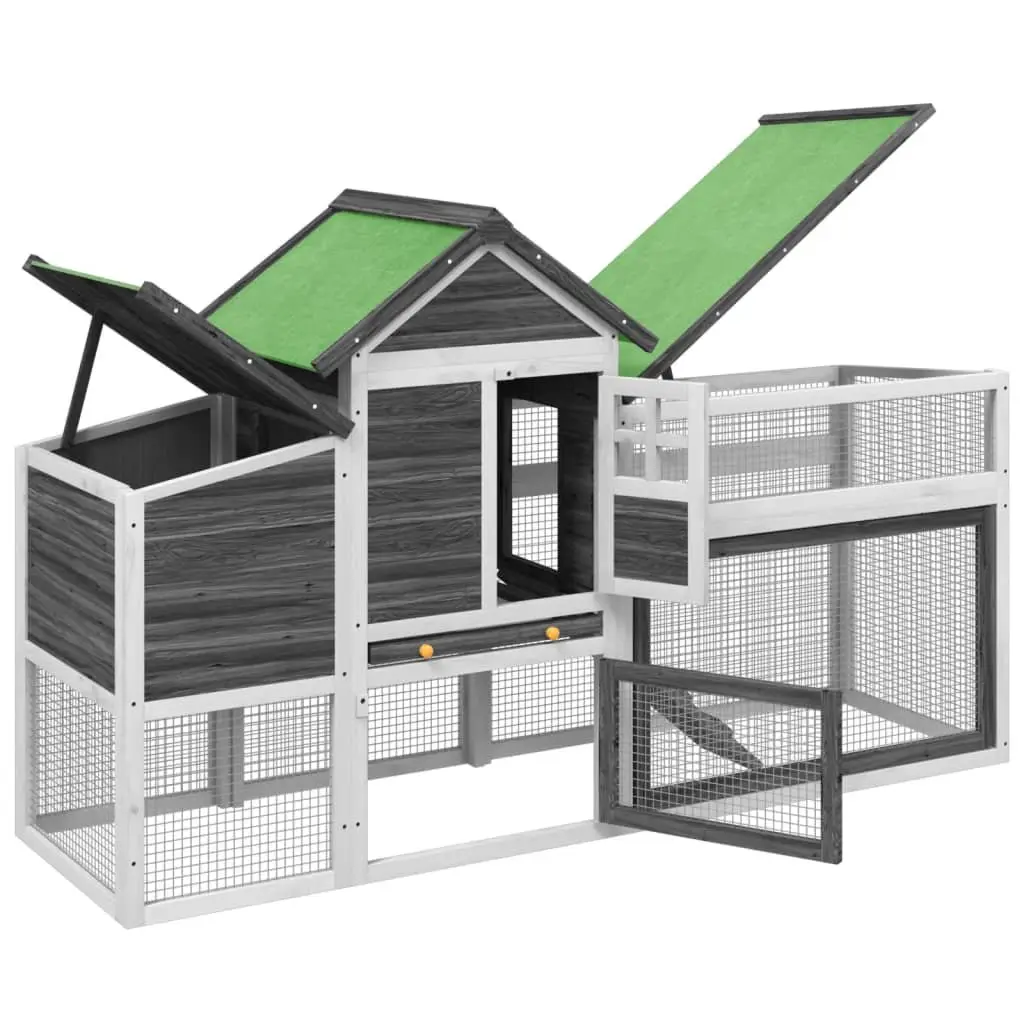 Solid Pine Wooden Chicken Coop with Nesting Box and Ramp
