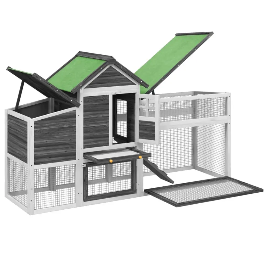Solid Pine Wooden Chicken Coop with Nesting Box and Ramp