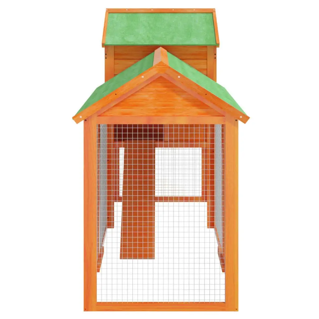 Solid Pine Wood Chicken Coop with Nesting Box and Ramp