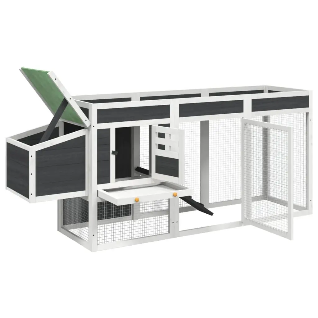 Wooden Chicken Coop with Nesting Box and Ramp