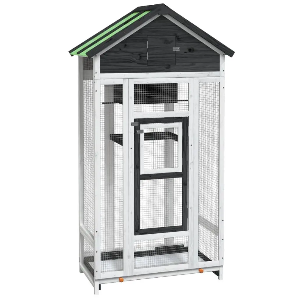 Large Grey Bird House Aviary for Outdoors