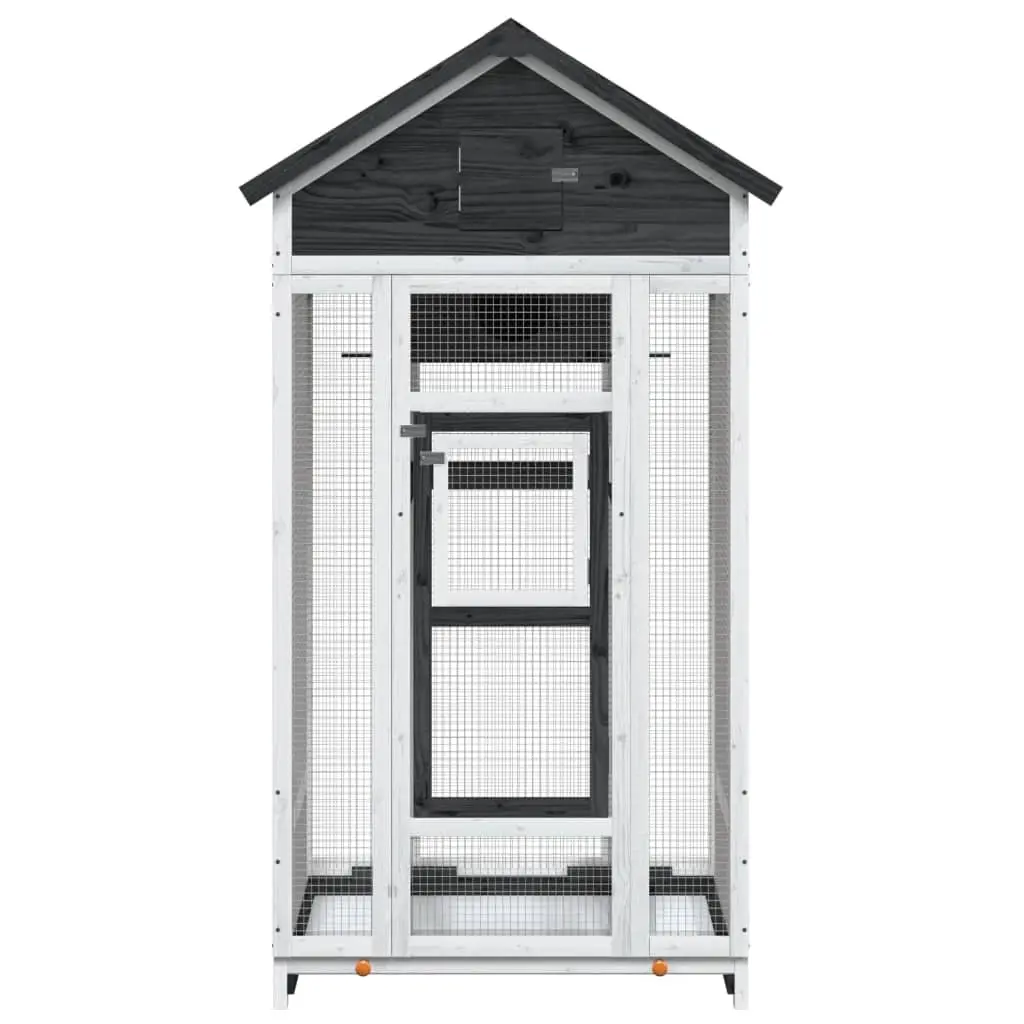 Large Grey Bird House Aviary for Outdoors