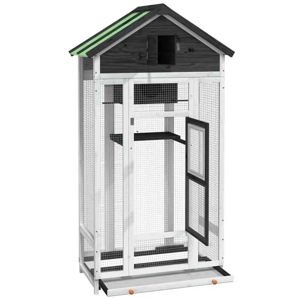 Large Grey Bird House Aviary for Outdoors