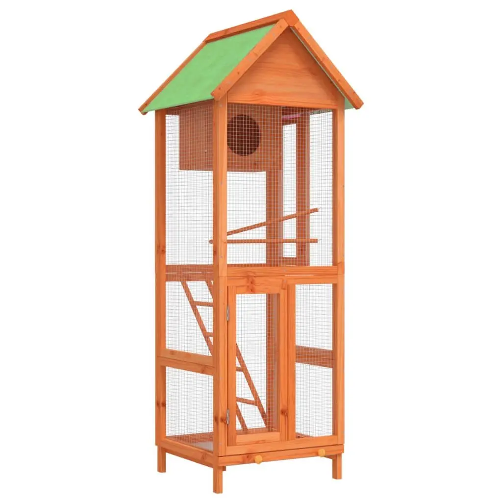 Wooden Bird Aviary with Nesting Box