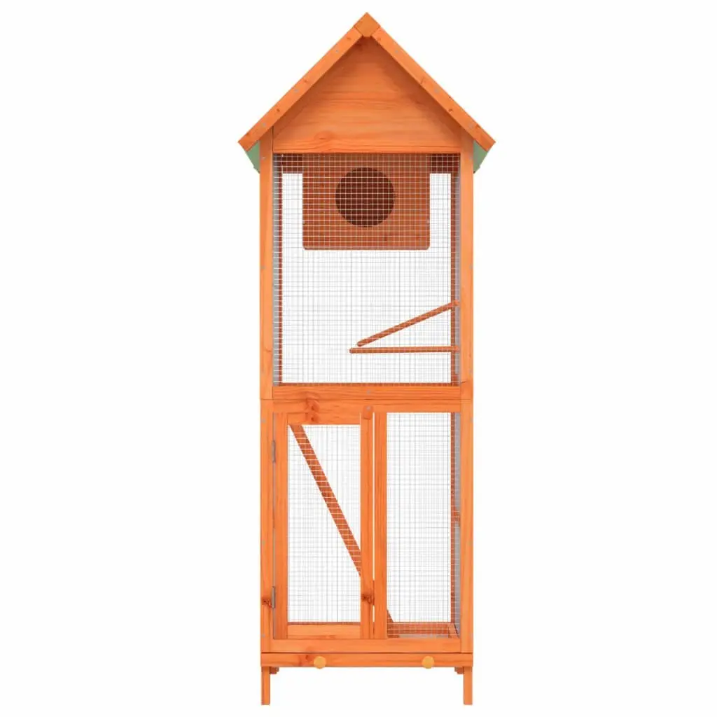 Wooden Bird Aviary with Nesting Box