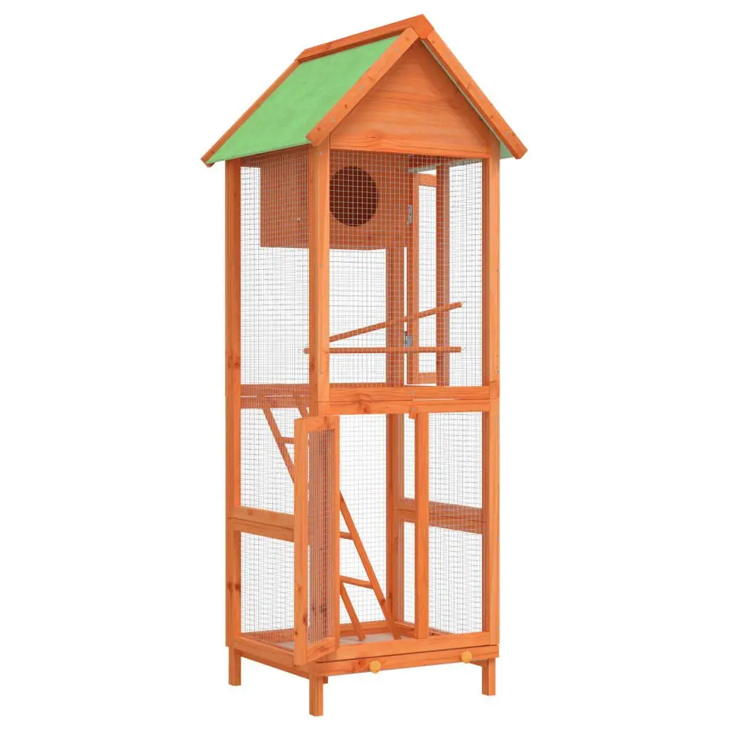 Wooden Bird Aviary with Nesting Box