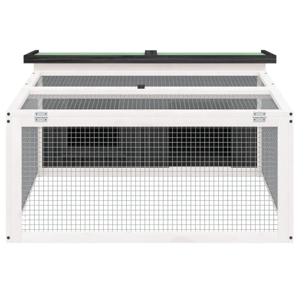 Grey Outdoor Rabbit Hutch for Small Animals